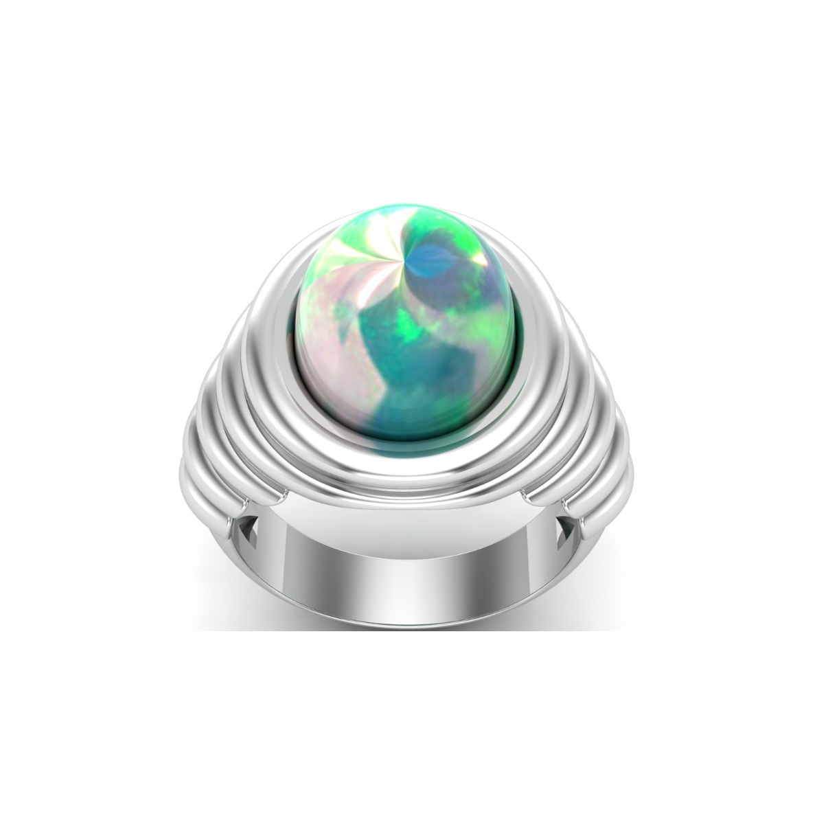 Bague turquoise argent Islande chevalière